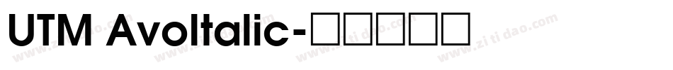 UTM AvoItalic字体转换